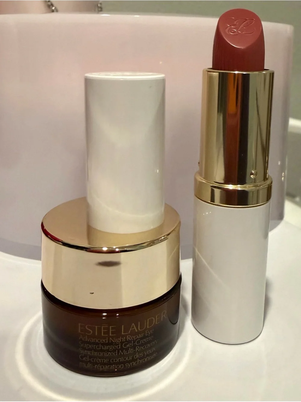 Estée Lauder Full Size Lipstick & Travel Advanced Nigh Repair Eye Gel-Cream